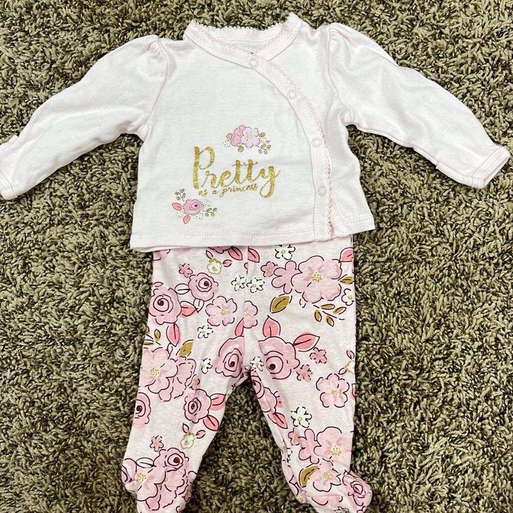 Newborn shirt and pants outfit